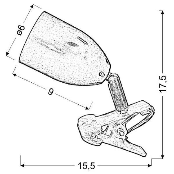 Настільна лампа Candellux CLIP 3 Вт 4000К білий 41-99641 - Фото 2