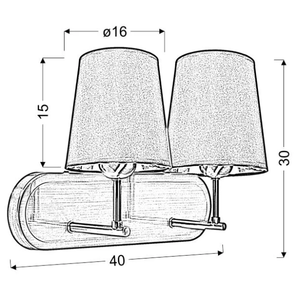 Бра Candellux MILONGA E27 латунний 22-53510 - Фото 3