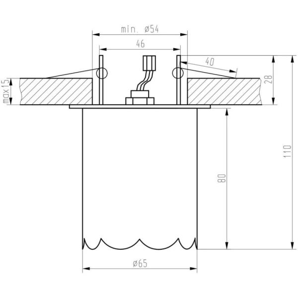 Точковий світильник врізний Candellux SK-73 G9 хром 2203973 - Фото 2