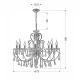Люстра свічка Candellux AURORA E14 чорний 38-73747