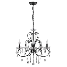 Candellux AURORA E14 чорний 35-73730. Люстра свічка