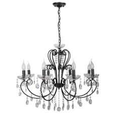 Candellux AURORA E14 чорний 38-73747. Люстра свічка