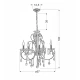 Люстра свічка Candellux AURORA E14 хром 35-96152