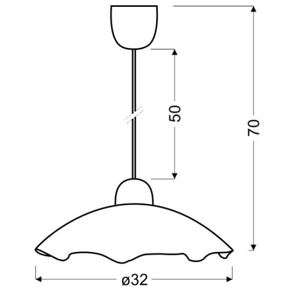 Підвісний світильник Candellux DAMA E27 білий 31-63024 - Фото 2