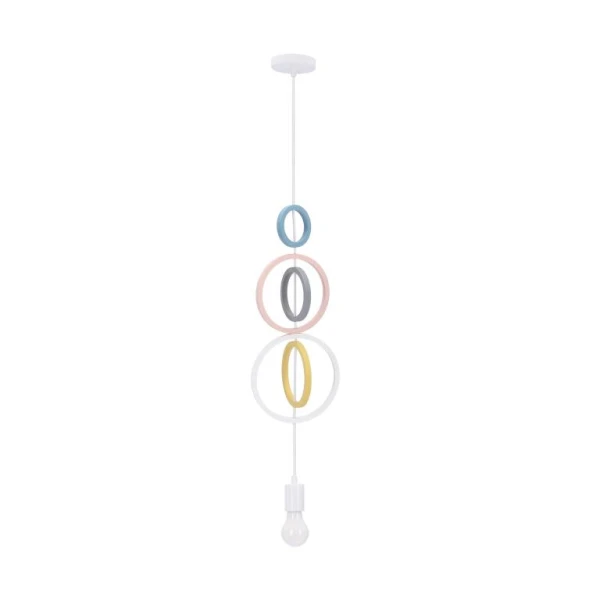 Підвісний світильник Candellux HOOPS E27 білий 31-12036 - Фото 4