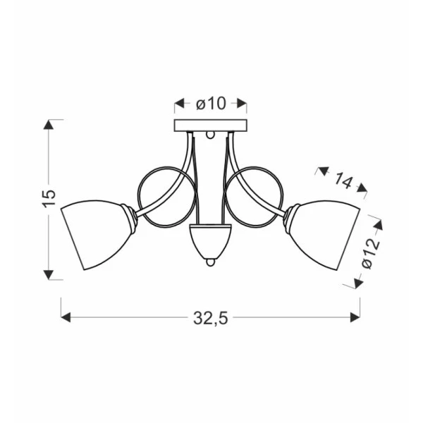 Люстра пристельова Candellux ELOTTE E27 хром 33-77974 - Фото 2