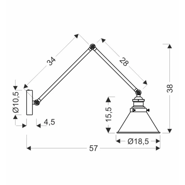 Бра Candellux FUNDO E27 золотий, чорний 21-05908 - Фото 5