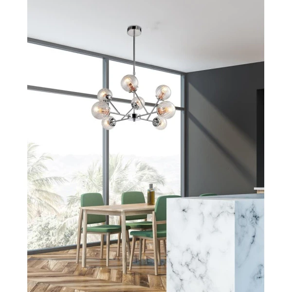 Люстра підвісна Candellux BEST E14 хром 38-67289 - Фото 3