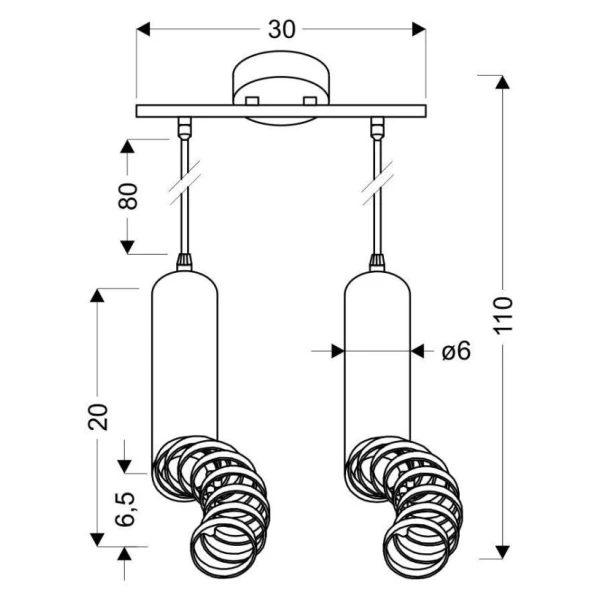 Підвісний світильник Candellux TUBA GU10 чорний 32-78650 - Фото 3