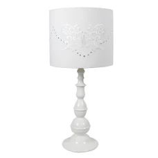 Candellux LANS E27 білий 41-53855. Настільна лампа декоративна