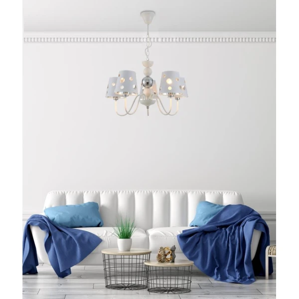 Люстра класична Candellux BATLEY E14 білий 50205110 - Фото 2