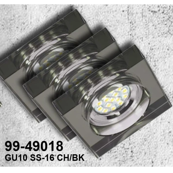 Точковий світильник врізний Candellux SS-18 GU10 чорний 99-49018 - Фото 1