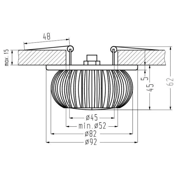 Точковий світильник врізний Candellux SA-09 6000-6500K (регулюється) хром 2249247 - Фото 3