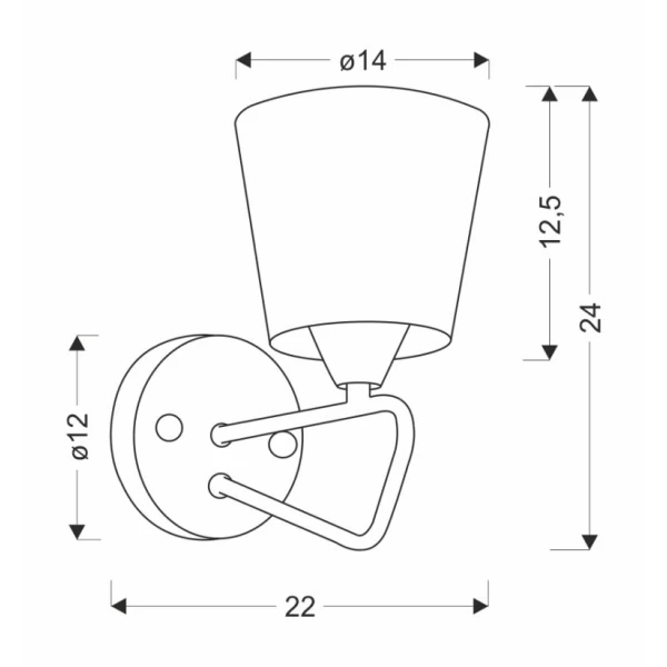 Бра Candellux MORLEY E14 чорний 50401090 - Фото 5