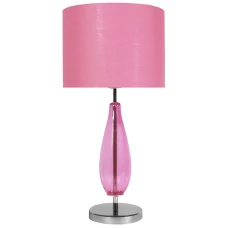 Candellux MARRONE E27 рожевий, хром 41-01252. Настільна лампа декоративна