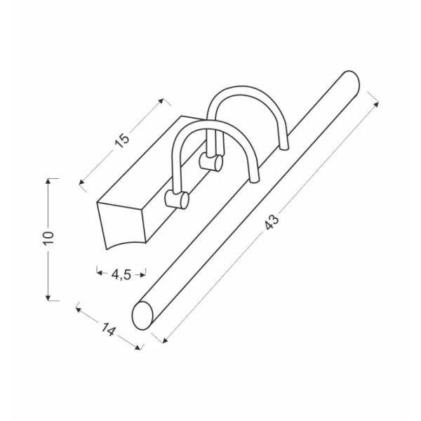 Бра Candellux LINEA 5 Вт 6200-6500K (регулюється) хром 20-40763 - Фото 3