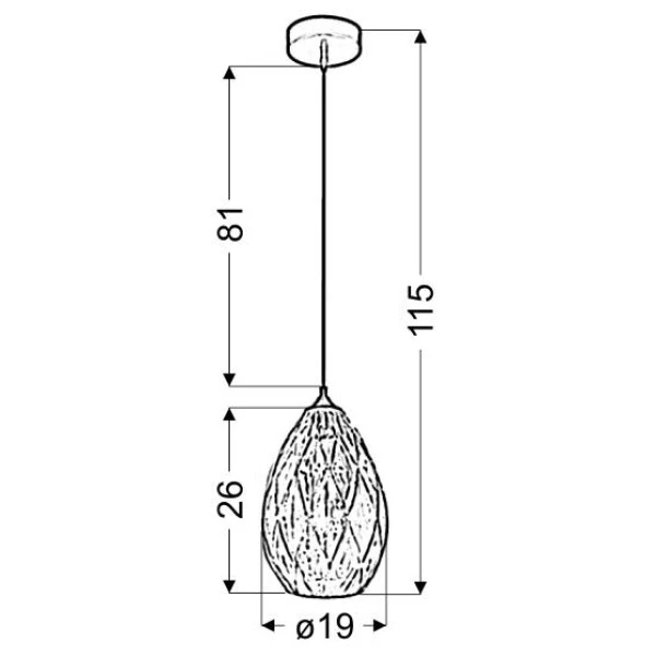 Підвісний світильник Candellux GRAN E27 чорний 31-51455 - Фото 2