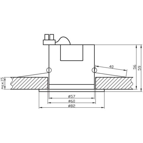 Точковий світильник врізний Candellux SM-02 GU10 хром 2211401 - Фото 2