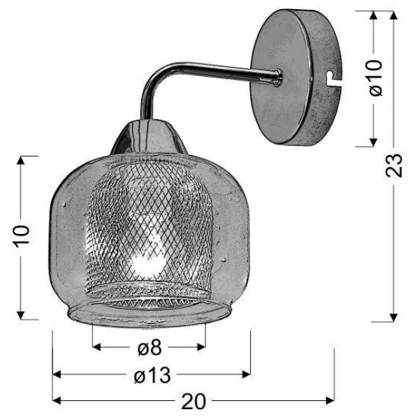 Бра Candellux RAY Е14 хром 21-67067 - Фото 3