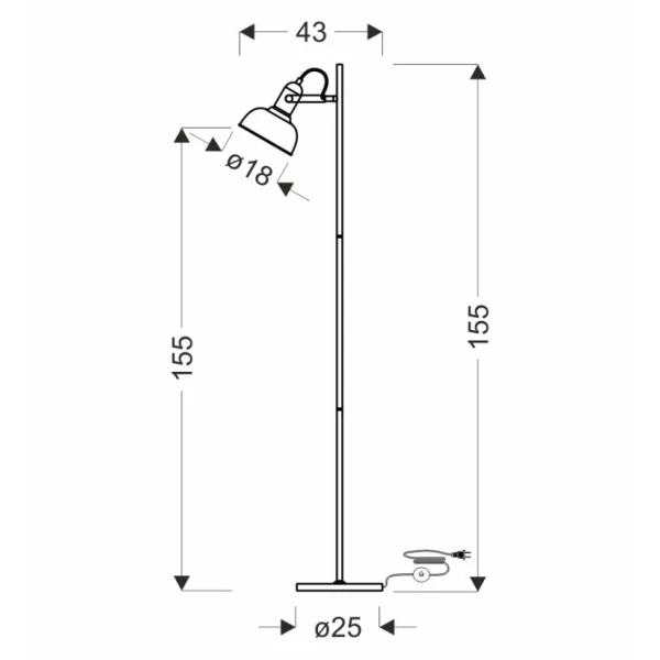 Торшер Candellux RENO E27 коричневий, чорний 51-80196 - Фото 4