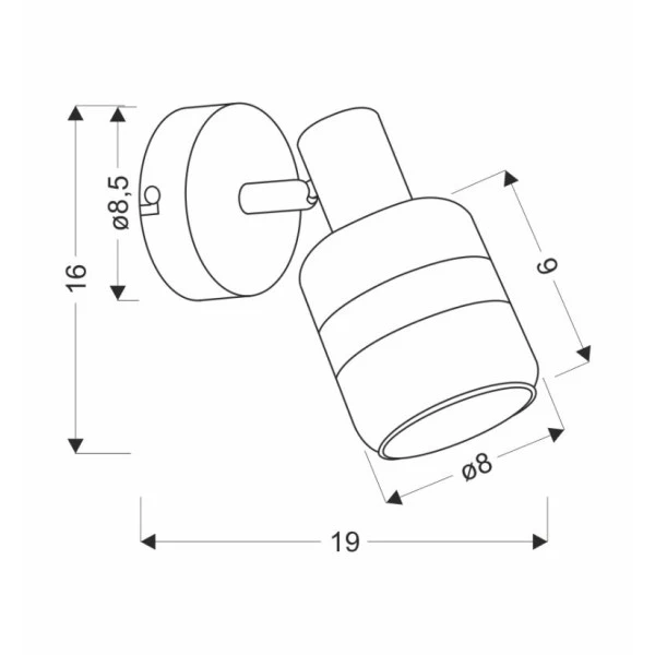 Бра Candellux Yuki E14 чорний 91-13415 - Фото 5