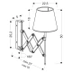 Бра Candellux MITO E27 коричневий, хром 21-75437