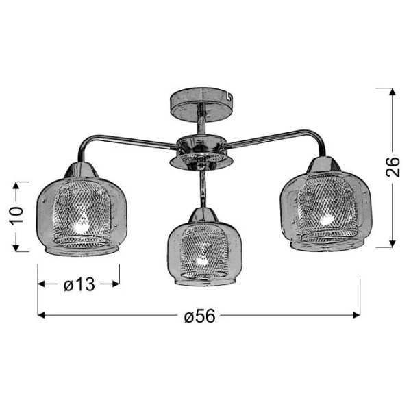 Люстра пристельова Candellux RAY E14 хром 33-67081 - Фото 2