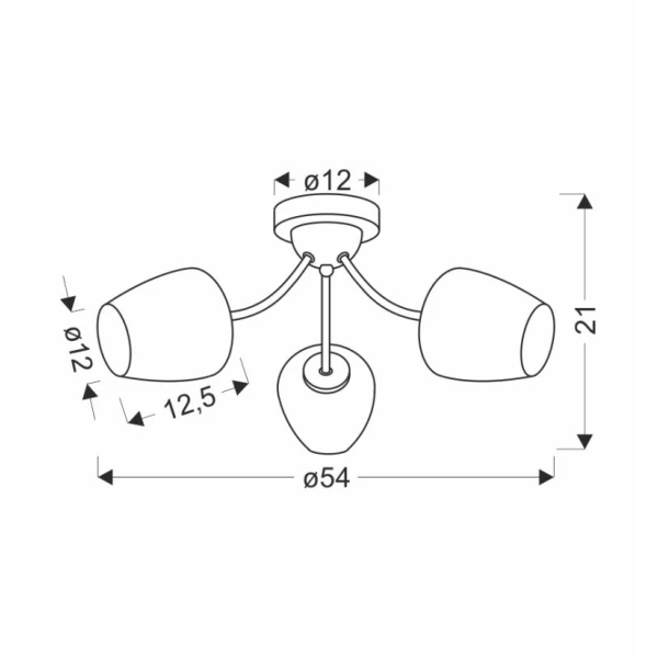 Люстра пристельова Candellux Zina E27 латунний 33-22585 - Фото 2