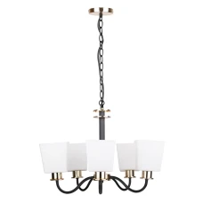 Candellux SCHUBERT E27 золотий, чорний 35-74249. Класична люстра