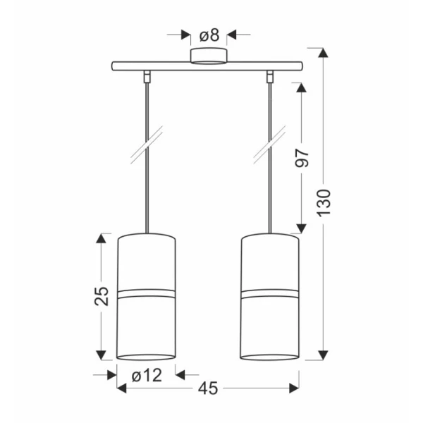 Підвісний світильник Candellux GINA E27 чорний 32-19776 - Фото 3
