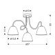 Люстра пристельова Candellux ELF E14 хром 33-72580