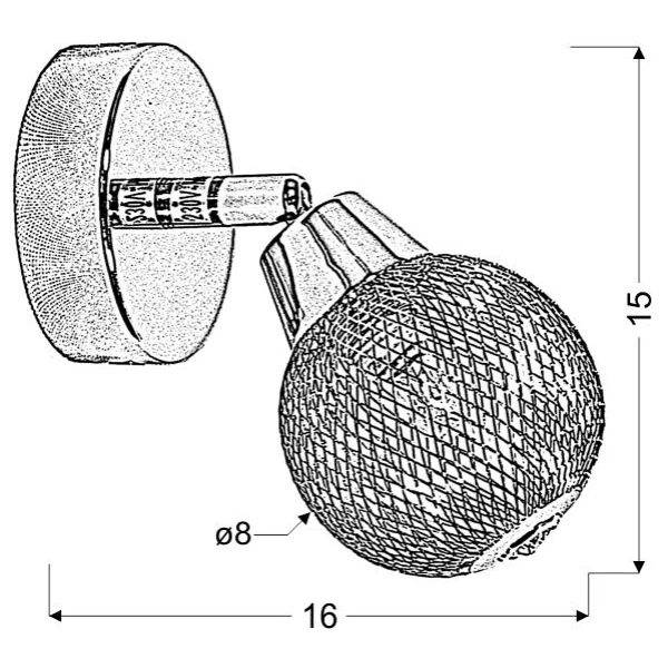 Бра Candellux NOVEL G9 хром 91-06950 - Фото 2