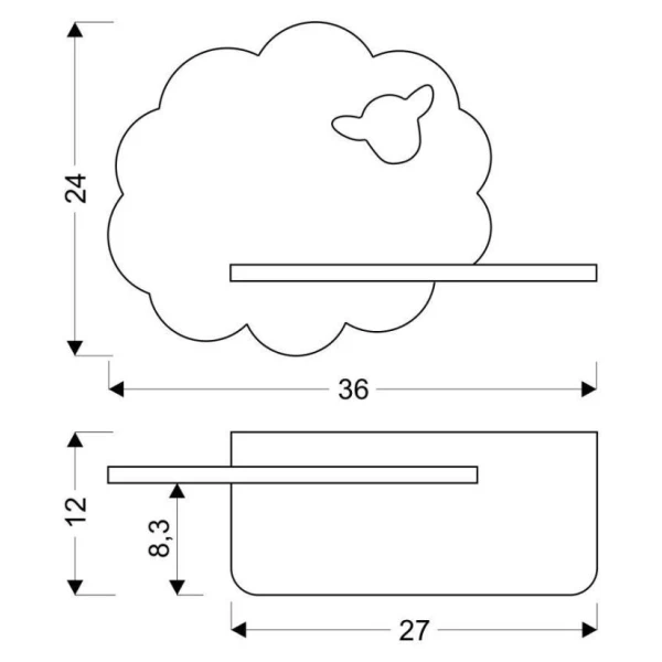 Бра Candellux SHEEP 4000К коричневий 21-85139 - Фото 2