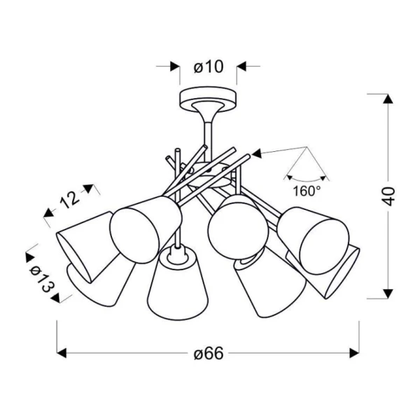 Люстра підвісна Candellux VOX E14 хром 38-70647 - Фото 4