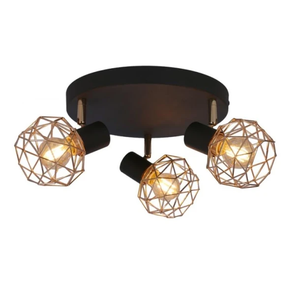 Люстра пристельова Candellux ACROBAT Е14 чорний, мідний 98-22233 - Фото 1