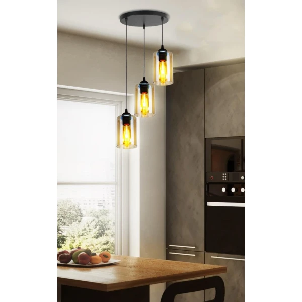 Підвісний світильник Candellux BISTRO E27 чорний 33-00576 - Фото 4