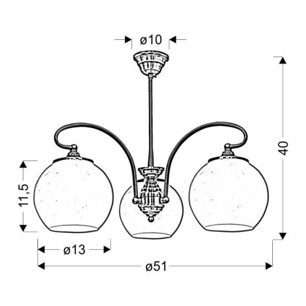 Люстра підвісна Candellux ORBIT E27 коричневий 33-69351 - Фото 4