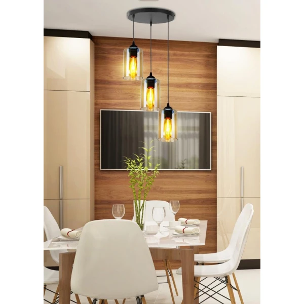 Підвісний світильник Candellux BISTRO E27 чорний 33-00576 - Фото 3