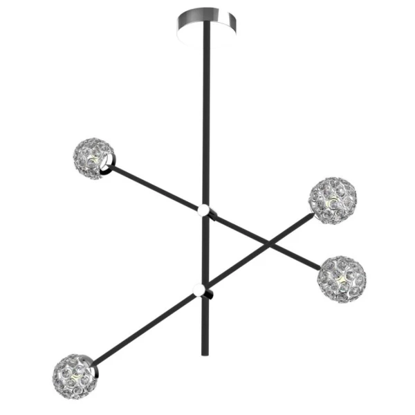 Підвісний світильник Candellux PAKSOS G9 хром, чорний A0032-341 - Фото 1