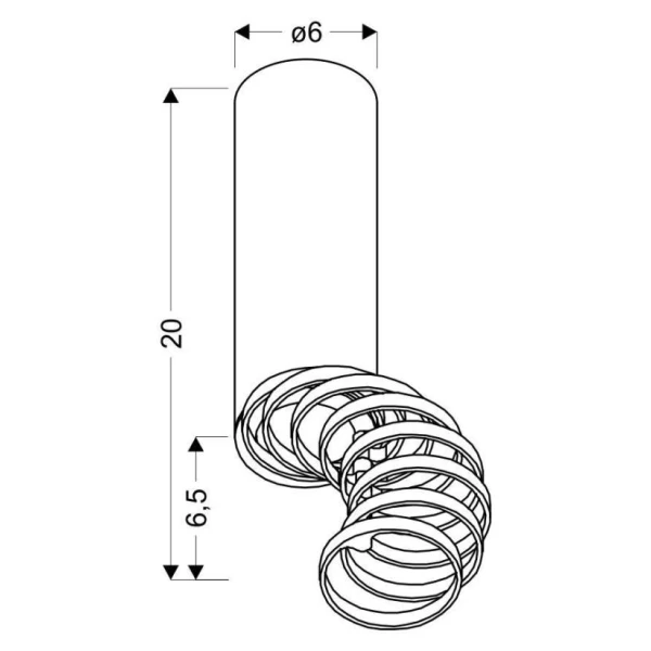Світильник точковий накладний Candellux TUBA GU10 чорний 2282732 - Фото 2