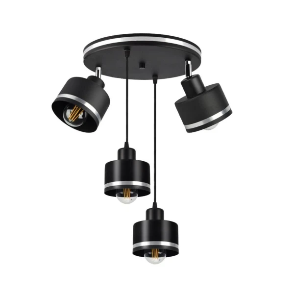 Підвісний світильник Candellux WAMA E27 хром, чорний 34-00507 - Фото 1