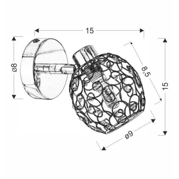 Бра Candellux HORUS G9 хром 91-19134 - Фото 2