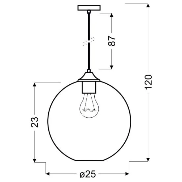 Підвісний світильник Candellux EDISON E27 чорний 31-28259 - Фото 3