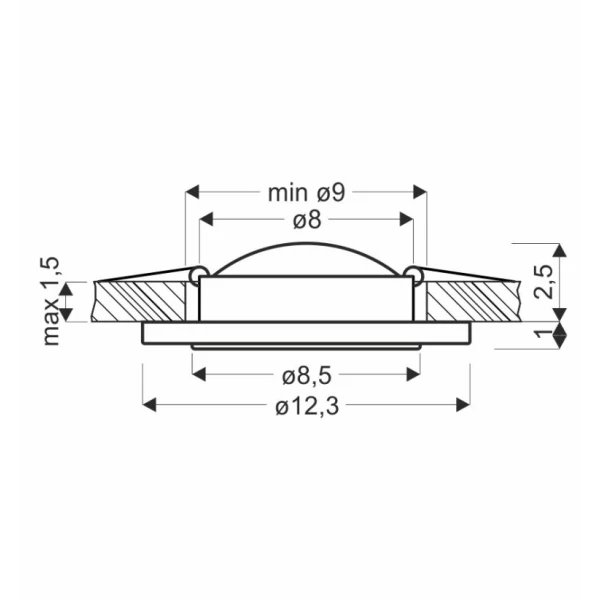 Точковий світильник врізний Candellux SSP-29 білий, 2203171 - Фото 4