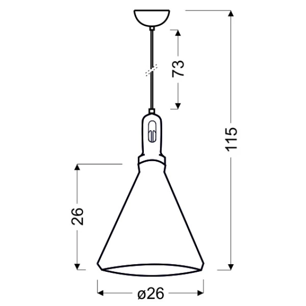 Підвісний світильник Candellux ROBINSON E27 чорний, коричневий 31-10421 - Фото 2