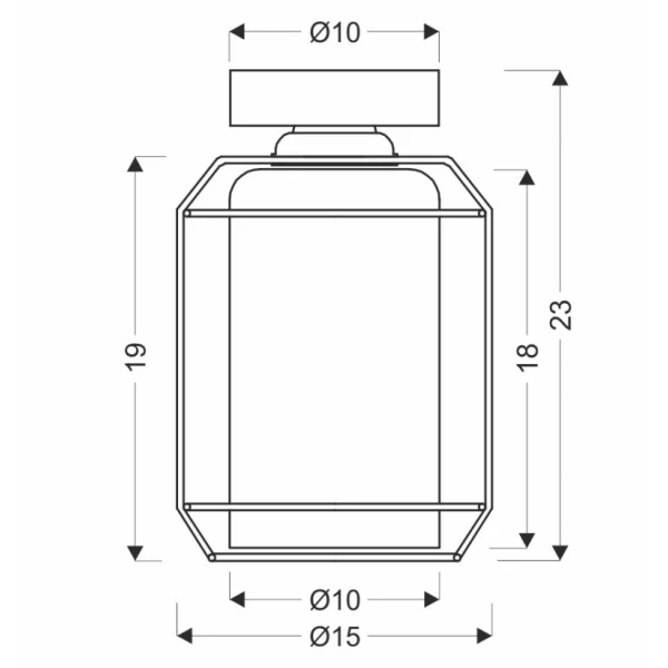 Світильник точковий накладний накладний Candellux JONERA E27 чорний 31-08404 - Фото 4