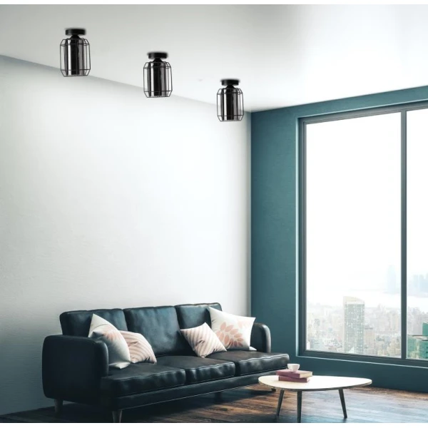 Світильник точковий накладний накладний Candellux JONERA E27 чорний 31-08404 - Фото 3