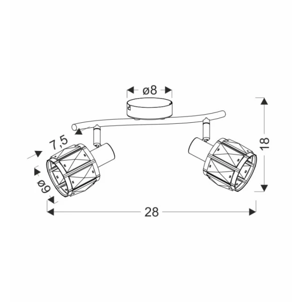 Світильник спот Candellux DUBAI E14 золотий 92-23483 - Фото 3