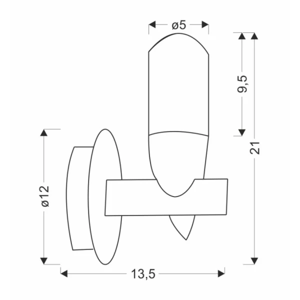 Бра Candellux SAKAI 4 Вт 3000К чорний 50433079 - Фото 3