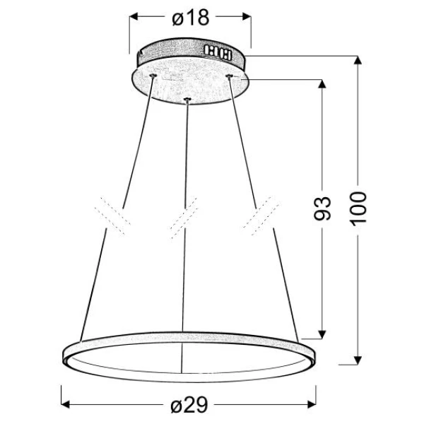 Підвісний світильник Candellux LUNE 4000К нікелевий 31-64639 - Фото 2